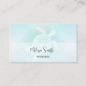 Türkis White Turtle | Küste Visitenkarte (Vorderseite)