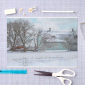 Türkis Winter Barn Seidenpapier (Handwerk)