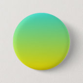 Türkis Yellow Ombre Button (Vorderseite)