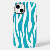 Türkis Zebra Print Case-Mate iPhone Hülle (Rückseite)