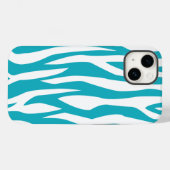 Türkis Zebra Print Case-Mate iPhone Hülle (Rückseite (Horizontal))