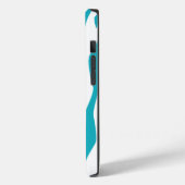 Türkis Zebra Print Case-Mate iPhone Hülle (Rückseite / Links)