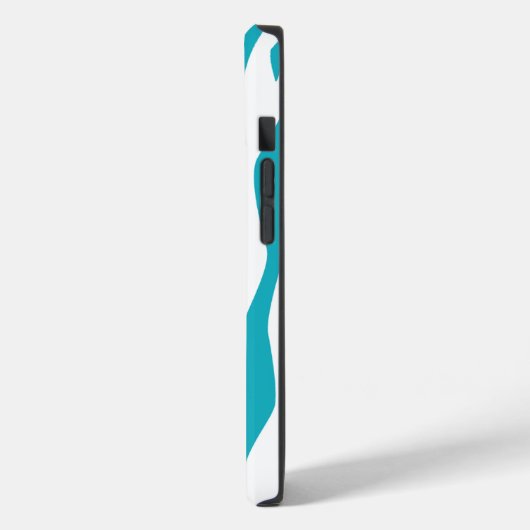 Türkis Zebra Print Case-Mate iPhone Hülle (Rückseite / Links)