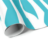 Türkis Zebra Print Geschenkpapier (Rolleneckpunkt)