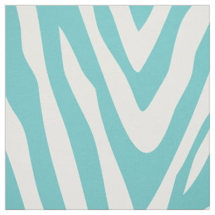 Türkis Zebra Print Groß Stoff