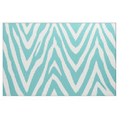 Türkis Zebra Print Groß Stoff (Fat Quarter (45,7 x 55,9 cm))