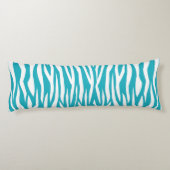 Türkis Zebra Print Seitenschläferkissen (Rückseite)