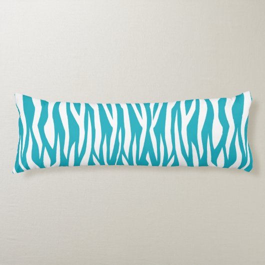 Türkis Zebra Print Seitenschläferkissen (Vorderseite)