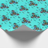 Türkis Zen Mandala Geschenkpapier (Ecke)