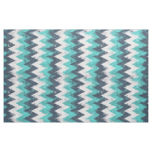 Türkis Zickzack Stoff (Fat Quarter (45,7 x 55,9 cm))