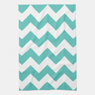 Türkis-Zickzack Zickzack-Küchen-Tücher Geschirrtuch