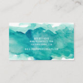 Türkisabstrakte Visitenkarte (Rückseite)