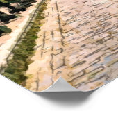 Türkisalley - Aquarellzeichnung Poster (Ecke)