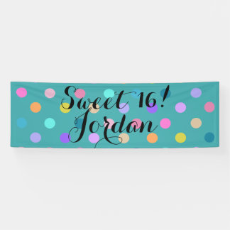 Türkisaqua des Bonbons 16 ganz über Punktfahne Banner