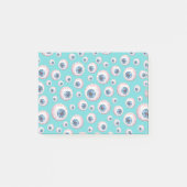 Türkisaugapfelmuster Post-it Klebezettel (Vorderseite)