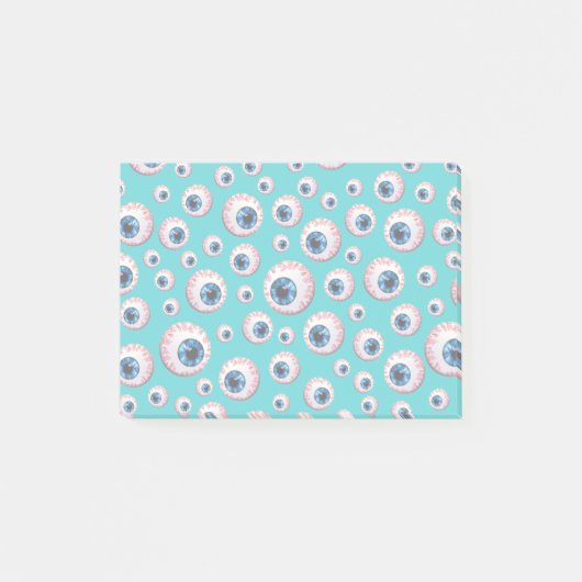 Türkisaugapfelmuster Post-it Klebezettel (Vorderseite)