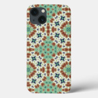Türkisbeige farbenfrohe Kaleidoskop-Ornament
