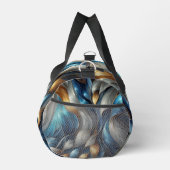 Türkisblau Abstrakt Duffle Bag (Rechts)