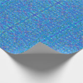 Türkisblau abstrakt mit Sternen Geschenkpapier (Ecke)