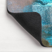 Türkisblau Abstrakt Mousepad (Ecke)
