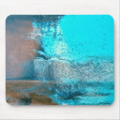Türkisblau Abstrakt Mousepad (Vorne)