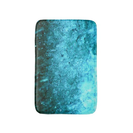 Türkisblau Abstrakte Textur Badematte (Vorderseite Vertikal)