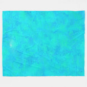 Türkisblau Abstraktes Muster Fleecedecke (Vorderseite (Horizontal))