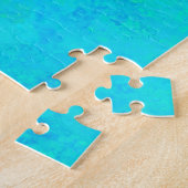 Türkisblau Abstraktes Muster Puzzle (Seite)