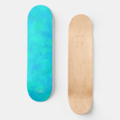 Türkisblau Abstraktes Muster Skateboard (Vorderseite)