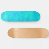 Türkisblau Abstraktes Muster Skateboard (Horizontal)