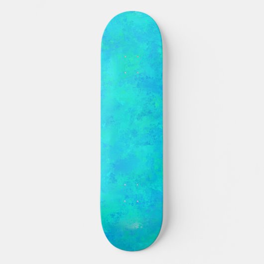 Türkisblau Abstraktes Muster Skateboard (Vorderseite)