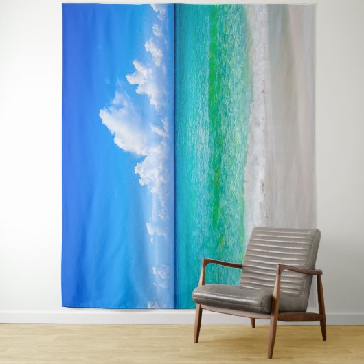 Türkisblau am tropischen Strand Wandteppich (Beispiel)