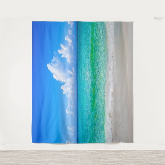 Türkisblau am tropischen Strand Wandteppich (Vorderseite)