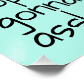 Türkisblau Ansetzen auf Big Girl Panties Word Spri Poster (Ecke)