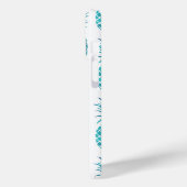 Türkisblau Aqua Tropische Ananas Case-Mate iPhone Hülle (Rückseite / Links)