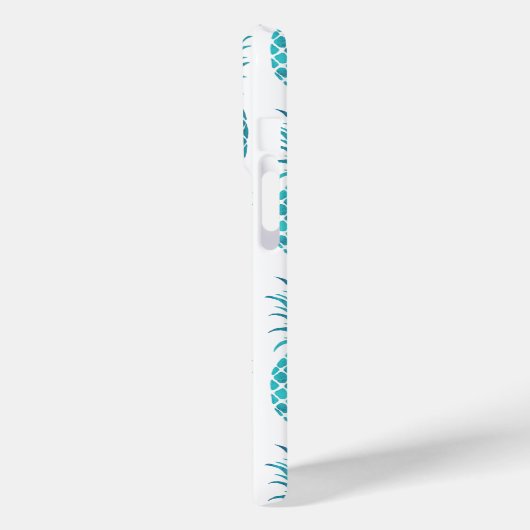 Türkisblau Aqua Tropische Ananas Case-Mate iPhone Hülle (Rückseite / Links)