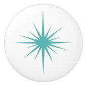 Türkisblau Atomische Sternexplosion Mitte des Jahr Keramikknauf (Vorderseite)