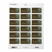 Türkisblau auf braunen Rücksendeadressen-Aufkleber Adressaufkleber (Vorne)