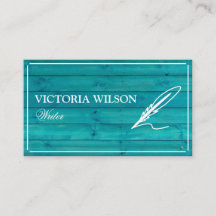 Türkisblau aus hellem Holz und weißer Schriftstell