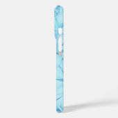 Türkisblau bis Monogramm Case-Mate iPhone Hülle (Rückseite / Links)