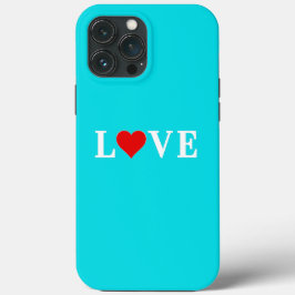 Türkisblau Blaue LIEBE Romantisches Elegant Case-Mate iPhone Hülle