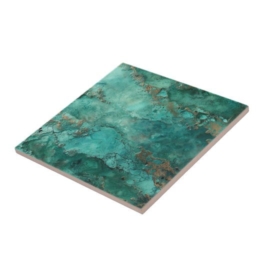 Türkisblau Chrysocolla Mineral Stone Fliese (Seite)