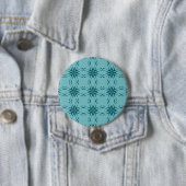 Türkisblau, cool, trendige Blume Button (Beispiel)