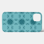 Türkisblau, cool, trendige Blume Case-Mate iPhone Hülle (Rückseite (Horizontal))