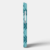 Türkisblau, cool, trendige Blume Case-Mate iPhone Hülle (Rückseite / Links)