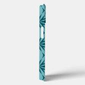 Türkisblau, cool, trendige Blume Case-Mate iPhone Hülle (Rückseite / Rechts)