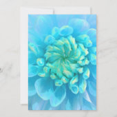 Türkisblau-Dahlia-Blume in Watercolor Wedding Einladung (Vorderseite)