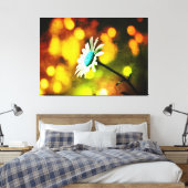 Türkisblau-Daisy in goldummantelter Leinwand (Insitu (Schlafzimmer))