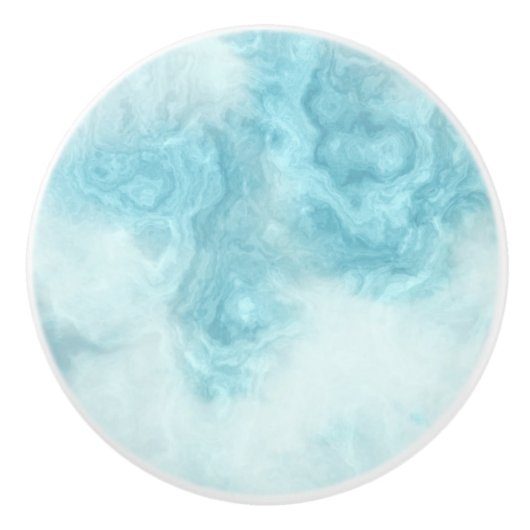 Türkisblau-Fachgriff, Tür wissen Keramikknauf (Vorderseite)