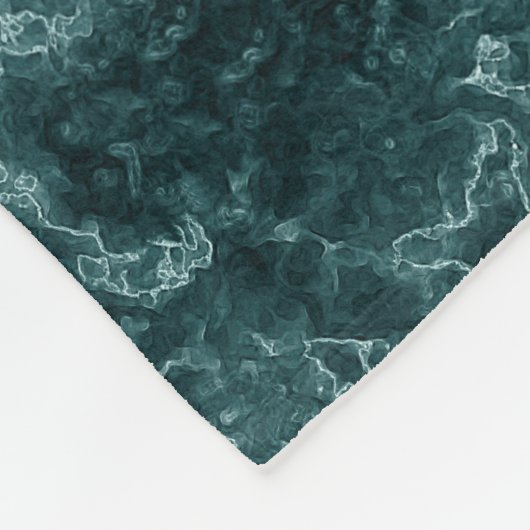 Türkisblau Fleecedecke (Ecke)